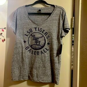 Brand new grey/purple LSU Baseball T-shirt short sleeve size M